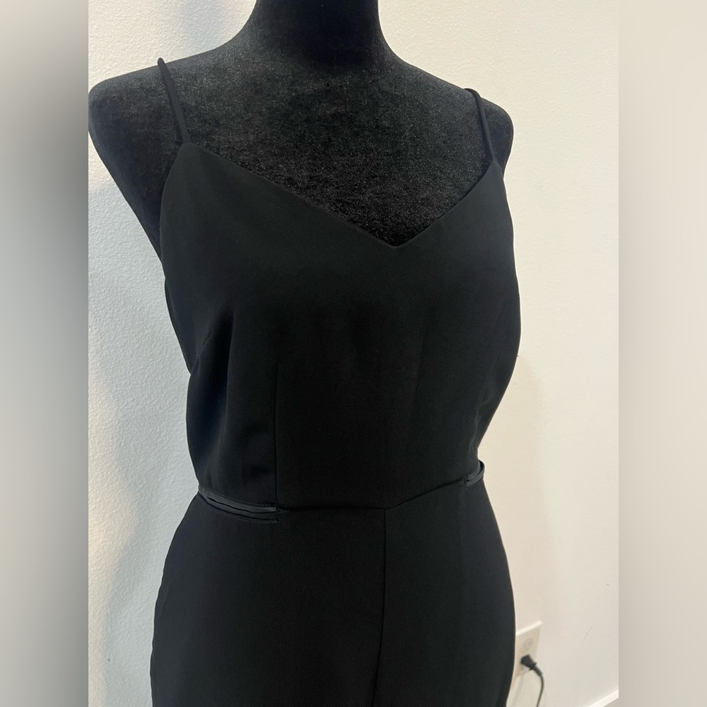 Maeve Anthropologie Magdalena Black Wide Leg Jumpsuit Spaghetti Strap Size 4 - Picture 5 of 8